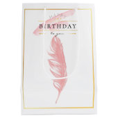 Mooie potloodtekening roze baarmoederdag medium cadeauzakje (Achterkant)