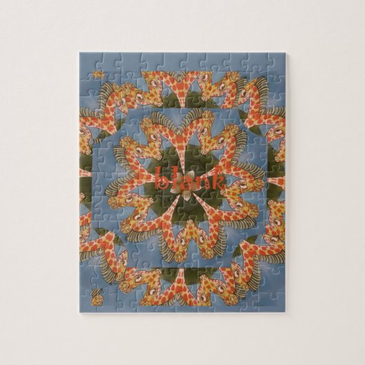 Mooie prachtige Afrikaanse kleurrijke Giraffe blan Legpuzzel (Verticaal)