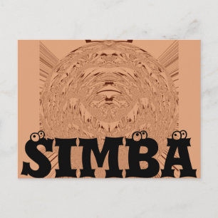 Mooie prachtige Afrikaanse leeuwenkop vectorpatroo Briefkaart