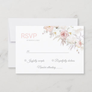 Mooie, prachtige, elegante antwoordkaart RVSP RSVP Kaartje