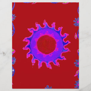 Mooie prachtige India Motief Mendi Art Design Gepersonaliseerd Briefhoofd