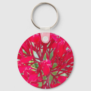 Mooie prachtige rode bloemen sleutelhanger
