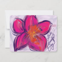 Mooie, prachtige, vrolijke heldere bloem briefkaar