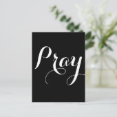 mooie PRAY script lettertype | Briefkaart (Staand voorkant)