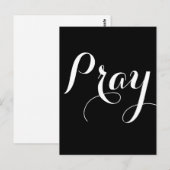 mooie PRAY script lettertype | Briefkaart (Voorkant / Achterkant)
