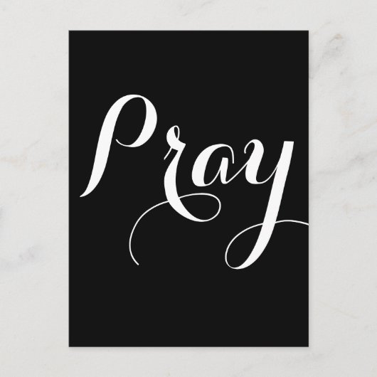 mooie PRAY script lettertype | Briefkaart (Voorkant)