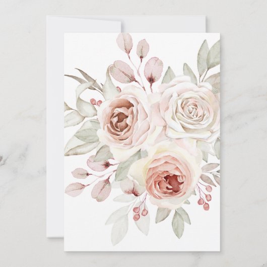 Mooie predikaat-Floral-bruiloft — Uitnodiging (Achterkant)