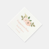 Mooie predikant Floral Engagement Party Napkin Servet (Hoek)