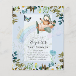Mooie Pret Piloot Baby Jongens Shower Uitnodiginge Flyer