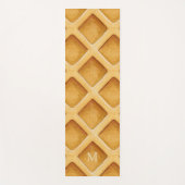 Mooie pretentieuze waffelpatroon monogram yogamat (Voorkant)