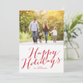 Mooie Prettige feestdagen Label fotokaart Feestdagenkaart (Staand voorkant)