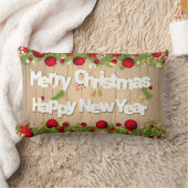 Mooie prettige kerst en nieuwjaarstypografie kussen (Deken)