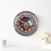 Mooie prettige kerst met liefde grote klok (Huis)