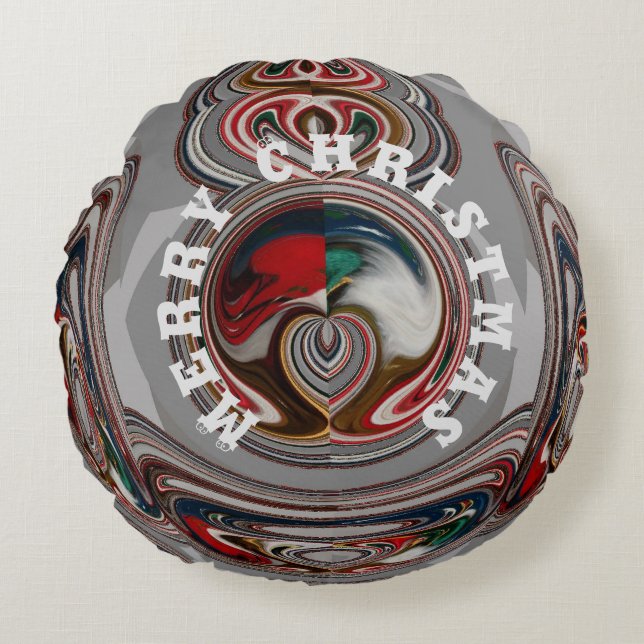 Mooie prettige kerst met liefde rond kussen (Voorkant)