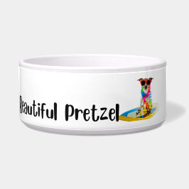 Mooie pretzel - hondengepersonaliseerde kom