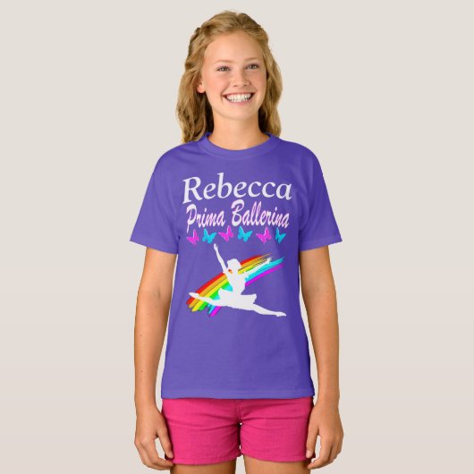 MOOIE PRIMA BALLERINA GEPERSONALISEERD T SHIRT (Voorkant volledig)