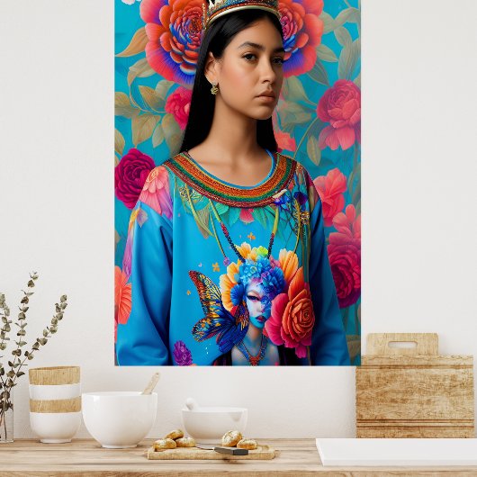 Mooie princesportret poster (Keuken)