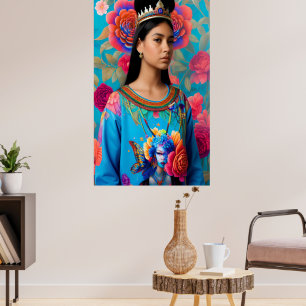 Mooie princesportret poster