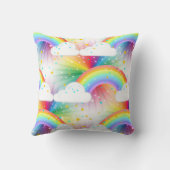 Mooie Princess Unicorn Rainbow Starburst Decor Kussen (Achterkant)