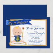 Mooie Prins Baby Shower Uitnodigingen (Voorkant / Achterkant)