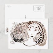 Mooie prinses briefkaart (Voorkant / Achterkant)