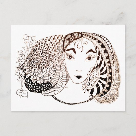 Mooie prinses briefkaart (Voorkant)