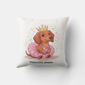 Mooie Prinses Dachshund Eigen Naam Mooie Meisje T- Kussen