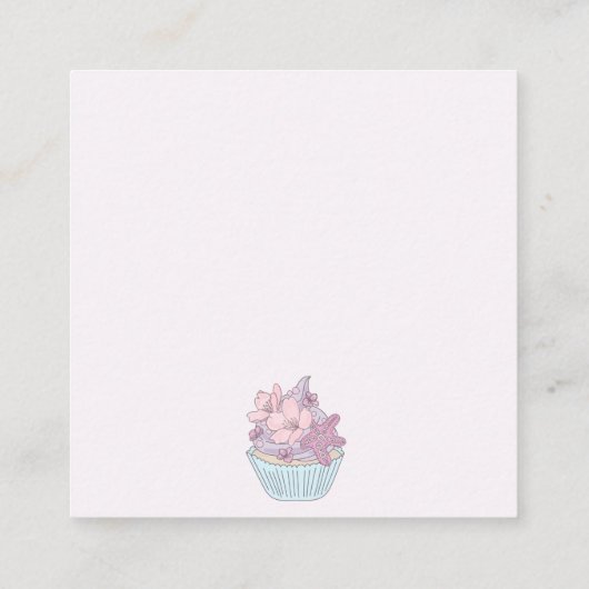 Mooie prinses die op Cake Birthday Kaart zit (Achterkant)