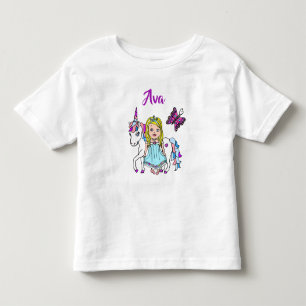 Mooie Prinses en Eenhoorn Persoonlijke T-shirt