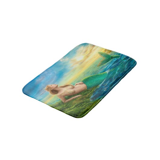 Mooie prinses- fantasy mermaid Bath Mat (Gekanteld)