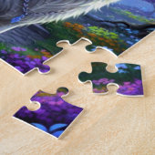 Mooie prinses met majestueuze wolf legpuzzel (Zijkant)