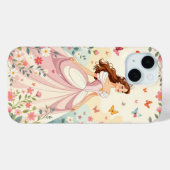 Mooie prinses met vlinders Case-Mate iPhone case (Achterkant (horizontaal))