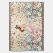 Mooie prinses met vlinders deken (Voorkant Verticaal)