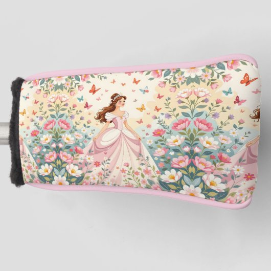 Mooie prinses met vlinders golfheadcover (Voorkant)