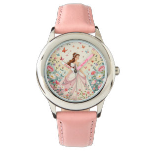 Mooie prinses met vlinders horloge