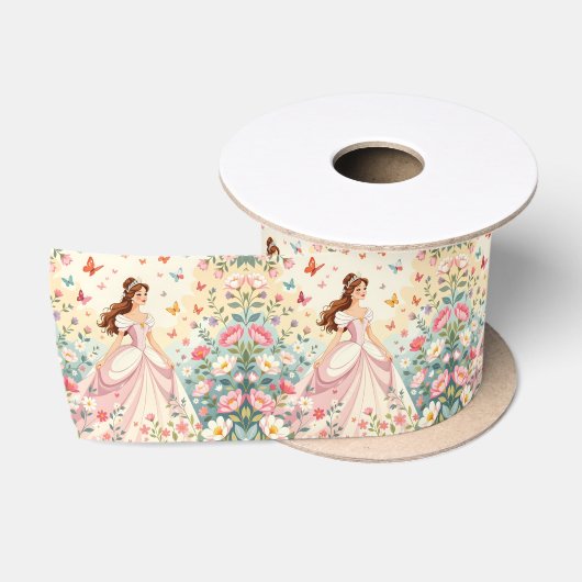 Mooie prinses met vlinders satijnen lint (Spoel)