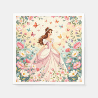 Mooie prinses met vlinders
