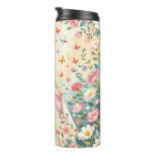Mooie prinses met vlinders thermosbeker (Geroteerd rechts)