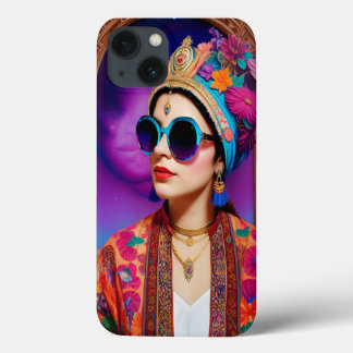 Mooie prinses met zonnebrillen Case-Mate iPhone case