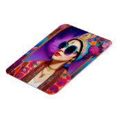 Mooie prinses met zonnebrillen magneet (Linkerzijde)