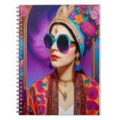 Mooie prinses met zonnebrillen notitieboek (Voorkant)