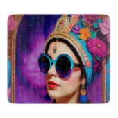 Mooie prinses met zonnebrillen snijplank (Voorkant)