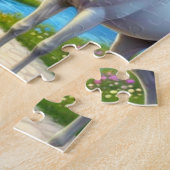 Mooie prinses ontmoet eenhoorn legpuzzel (Zijkant)