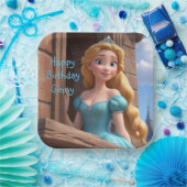 Mooie prinses papieren bordje (Feest)