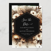 Mooie printbare rustieke trouw save the date (Voorkant / Achterkant)