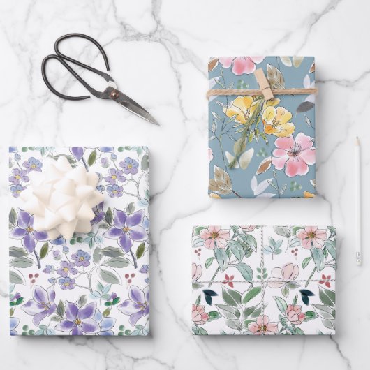 Mooie Prints van Floral Inpakpapier Vel (Voorkant)