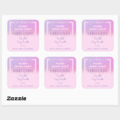 Mooie Product Labels Roze en Paarse Glitter Regen (Vel)