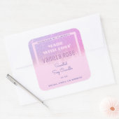 Mooie Product Labels Roze en Paarse Glitter Regen (Envelop)