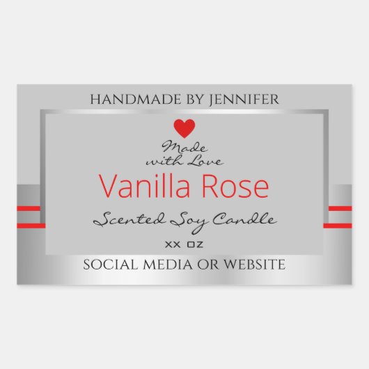 Mooie Product Verpakking Etiketten Licht Grijs Zil (Voorkant)