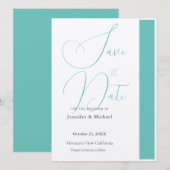 Mooie professionele minimalistische effen moderne  save the date (Voorkant / Achterkant)